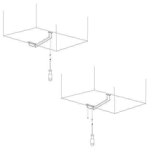 Emuca - Soporte para Copas para muebles, Porta Copas para Estantes o Bares, 340 mm, Acero cromado