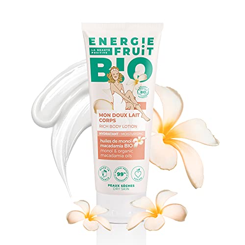 ENERGIE FRUIT | Leche corporal hidratante | Certificación BIO por Ecocert | Monoï y aceite de macadamia | Vegana | 200 ml