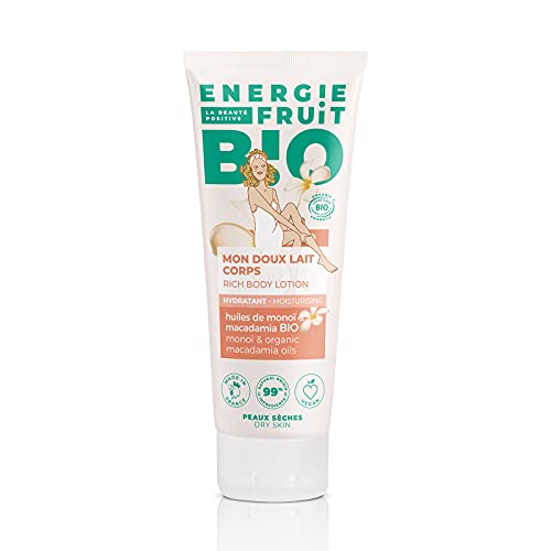 ENERGIE FRUIT | Leche corporal hidratante | Certificación BIO por Ecocert | Monoï y aceite de macadamia | Vegana | 200 ml