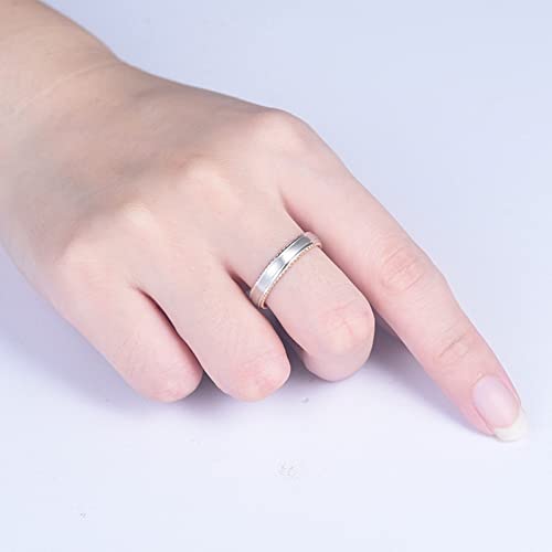 Epinki Anillo Oro 18K, Anillo Flor Anillos Compromiso y Matrimonio para Mujer Tamaño 17