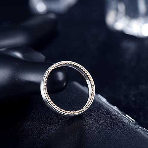 Epinki Anillo Oro 18K, Anillo Flor Anillos Compromiso y Matrimonio para Mujer Tamaño 17