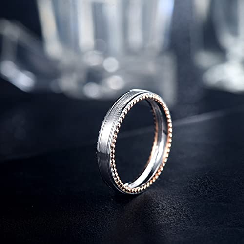 Epinki Anillo Oro 18K, Anillo Flor Anillos Compromiso y Matrimonio para Mujer Tamaño 17