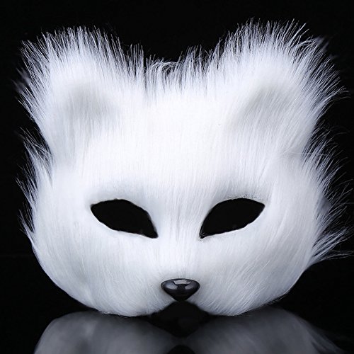 EQLEF White Mascara Zorro Face Mask Costume Pro para la Fiesta de Disfraces de Halloween