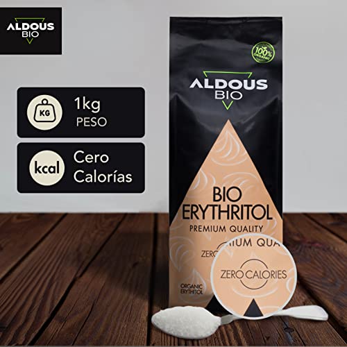 Eritritol Ecológico Premium | 100 % Natural | 1 Kg Granulado | Edulcorante para Cocinar | Sustituto del Azúcar Con Cero Calorías | Para Todas Las Dietas | Cuida Tus Dientes | Certificación Bio