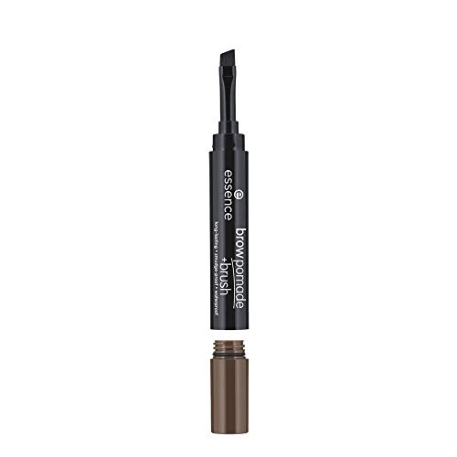 essence Pomada para cejas + brush 04 Dark Brown - 1 unidad