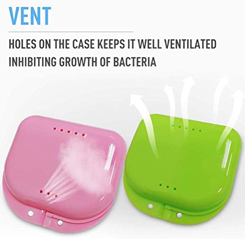 Estuche para Dentadura - Caja Protesis Dental Caja para Baño de Dentadura para Taza de Dentadura , Baño para Dentadura para Limpieza de Retenedores con la Cesta de Enjuague (Color)