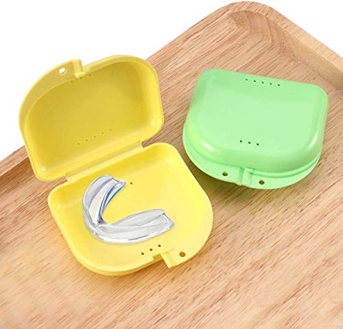 Estuche para Dentadura - Caja Protesis Dental Caja para Baño de Dentadura para Taza de Dentadura , Baño para Dentadura para Limpieza de Retenedores con la Cesta de Enjuague (Color)