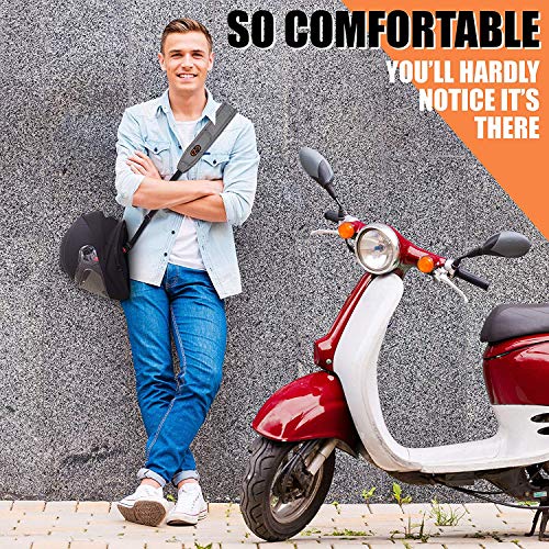 EZ GO Porta Cascos para Moto - Correa de Transporte Ajustable Manos Libres para Casco - Alternativa Ligera y Cómoda a la Bolsa para Casco - Accesorio de Moto Hombre o Mujer