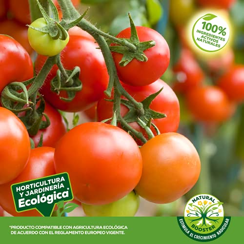 Fertilizante tomates, ingredientes 100% orgánicos con estimulador radicular para una mejora de la cosecha