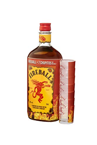 Fireball Cinnamon Whisky Con 7 Chupitos De Regalo -700 ml