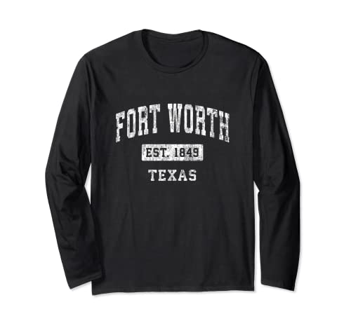 Fort Worth Texas TX - Diseño deportivo Manga Larga