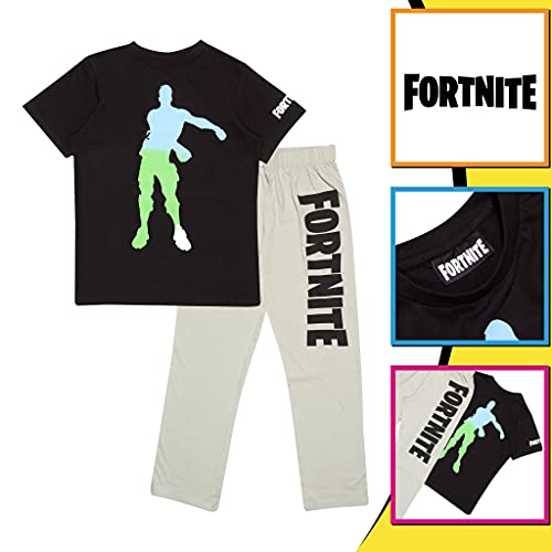 Fortnite El Hilo Dental Ombre Emote Chicos Larga Pijamas Set Negro/Gris Brezo 152