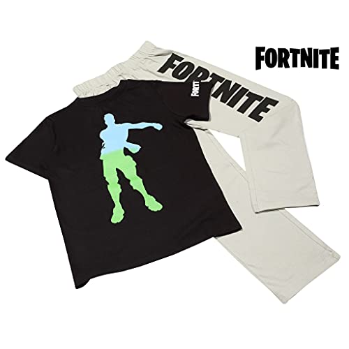 Fortnite El Hilo Dental Ombre Emote Chicos Larga Pijamas Set Negro/Gris Brezo 152