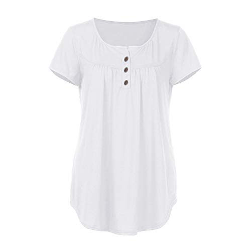 Fossen Camisetas Mujer Baratas Blusas Mujer Tallas Grandes en Ofertas Blusas de Mujer Elegantes con Encaje de Fiesta de Moda 2017 (L, Blanco)