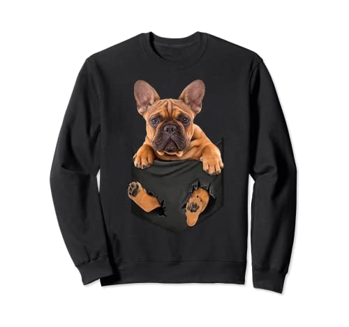 French Bulldog In a Pocket Mid - Camiseta para hombre Sudadera