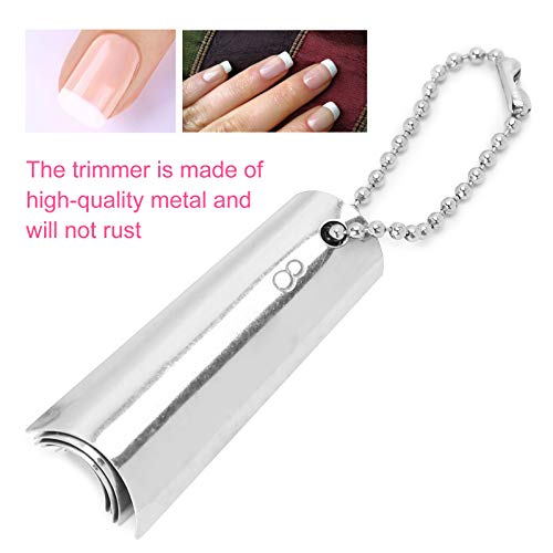 French Manicure Tips, 18pcs French Manicure 9 Sizes Single Tips Cutter Tool Deep C Shape Nail Trimmer French Manicure Tools