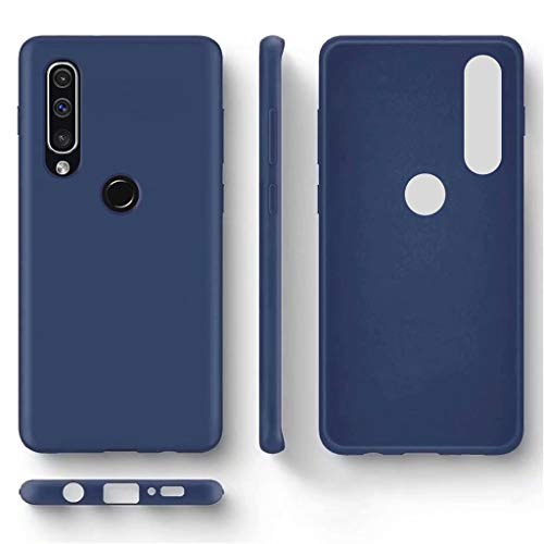 Funda Xiaomi Redmi Note 7 Fanxwu Color Sólido Caso Suave TPU Silicona Cómoda Carcasa Resistente a Los Arañazos Anti-Golpes Protector Case - Azul