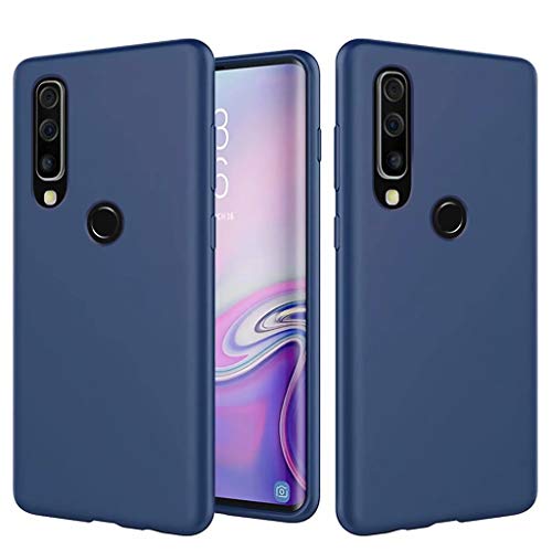 Funda Xiaomi Redmi Note 7 Fanxwu Color Sólido Caso Suave TPU Silicona Cómoda Carcasa Resistente a Los Arañazos Anti-Golpes Protector Case - Azul