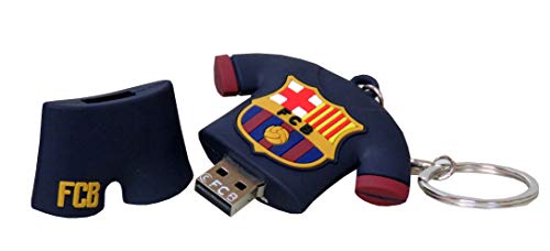 Futbol Club Barcelona- Pendrive rubber con forma de camiseta, Color azul, 8gb (CYP Imports USB-03-BC)