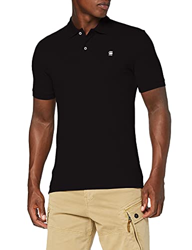 G-STAR RAW, hombres Polo Dunda Slim, Negro (dk black 5864-6484), L