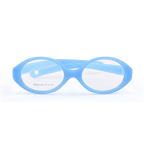 Gafas ópticas para bebés y niños de tamaño 41/15 con correa sin tornillos, gafas de una sola pieza para niños azul