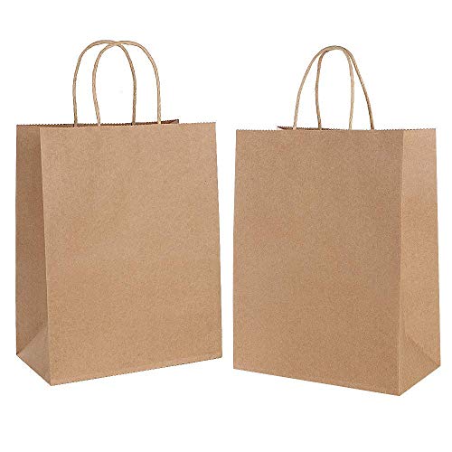 Gaoyong Bolsas Regalo,Bolsas Papel Kraft,130GSM Bolsas de papel para Halloween, Navidad, fiesta, cumpleaños, boda, día de Acción de Gracias.