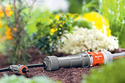 GARDENA 1355-20 - Unidad básica 1000 sistema Micro-Drip, aparato básico para reducir la presión, caudal de agua 1000 l/h, conexión Quick&Easy