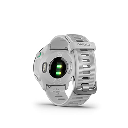 Garmin Forerunner 55 - Reloj inteligente para running con GPS, planes de entrenamiento, notificaciones y seguimiento del bienestar, Blanco