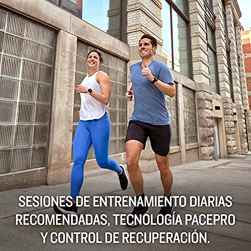 Garmin Forerunner 55 - Reloj inteligente para running con GPS, planes de entrenamiento, notificaciones y seguimiento del bienestar, Blanco