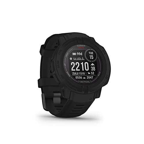 Garmin Instinct 2 Solar Tactical Edition - Resistente reloj inteligente con GPS, Negro