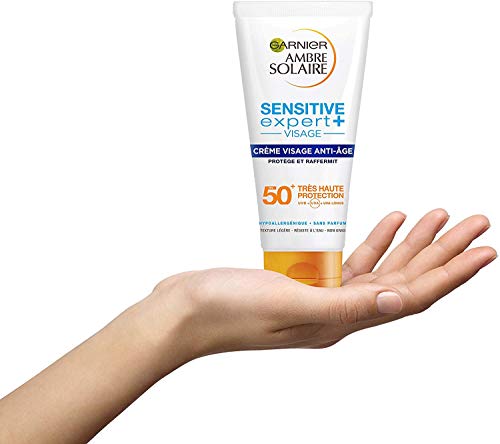 Garnier Ambre Solaire Crème Protectrice Anti-Âge Sensitive Expert+ FPS50+ 100 ml