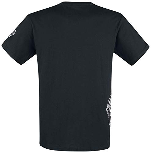 Gas Monkey Garage Camiseta Side Monkey Negro, Negro, L