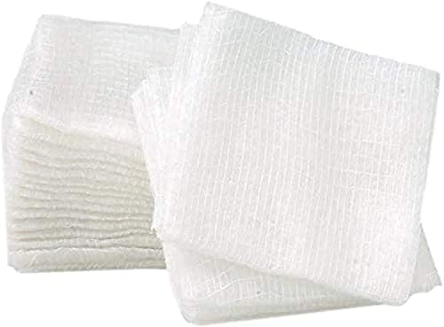 Gauze Swabs - Compresas de gasa, 8 capas, no esterilizadas, 100 unidades (5 x 5 cm)