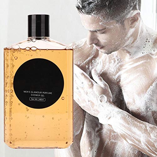 Gel de ducha perfumado Glamour de 240 ml para hombres, fragancia de limpieza profunda, gel de baño suave e hidratante para una piel extremadamente suave, gel de baño hidratante para hombres