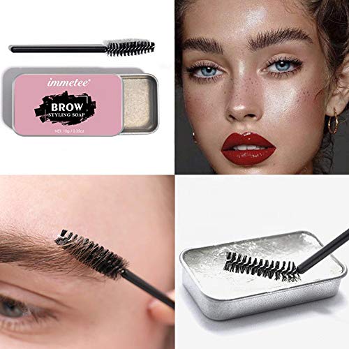 Gel de maquillaje para cejas 3D Kit de cejas Impermeable de larga duración Cera moldeadora de cejas Gel de ajuste de cejas con cepillo Tinte de cejas Tinte de tatuaje para cejas Cosméticos mujeres