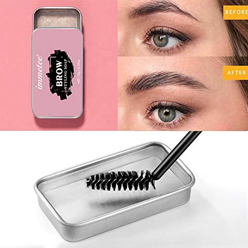 Gel de maquillaje para cejas 3D Kit de cejas Impermeable de larga duración Cera moldeadora de cejas Gel de ajuste de cejas con cepillo Tinte de cejas Tinte de tatuaje para cejas Cosméticos mujeres