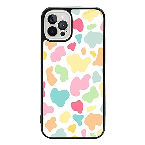 Generico Carcasa Funda de móvil Cow Indie Kids Vaquita Manchas Colores Aesthetic Cool para Xiaomi Redmi Note 7 de Xiaomi Funda de Goma Flexible TPU Borde Negro