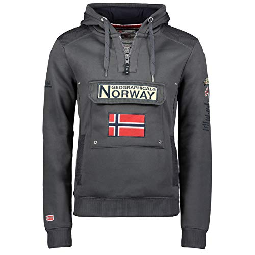 Geographical Norway - Sudadera DE Hombre GYMCLASS Gris Oscuro M