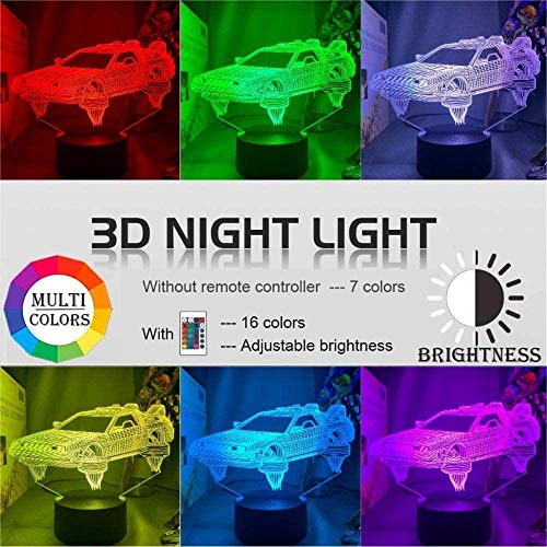 GEZHF 3D Led Night Light Sonic Hedgehog Character Touch Sensor Color-Changing Children’s Night Light Children’s Birthday Table Light -7 Colors Without Remote Control. 3D Printed Fine Quality