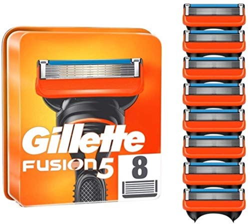 Gillette Fusion 5 Cuchillas de Afeitar Hombre, Paquete de 8 Cuchillas de Recambio