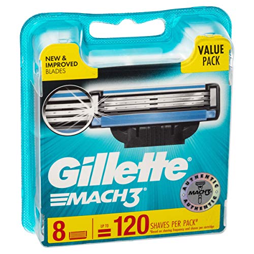 Gillette Mach 3 - Recambios para cuchillas de afeitar (8 unidades)