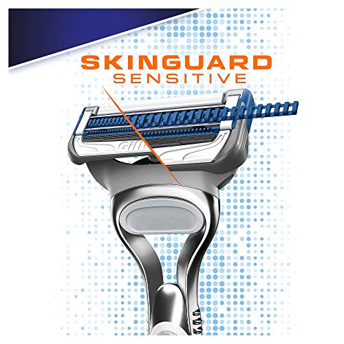 Gillette SkinGuard Sensitive - Cuchillas de afeitar (clínicamente probadas para pieles sensibles, 4 unidades)