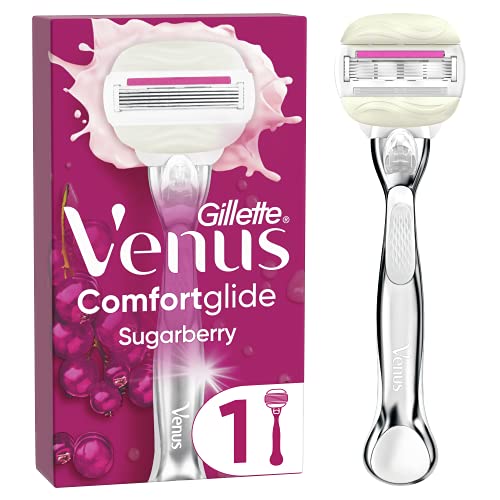 Gillette Venus ComfortGlide Maquinilla de Afetar Mujer con Olay, Fragancia Sugarberry