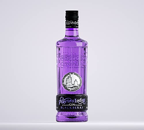 Gin Puerto de Indias - BlackBerry Premium Gin - Ginebra Premium de Mora - 70 cl - 37.5%