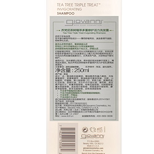 Giovanni - Champú Revitalizante Tea Tree Triple Treat™, 250ml