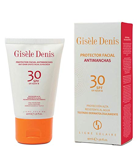 GISÈLE DENIS - Protector Solar Facial Antimanchas, Crema Solar, Cuidado Facial, Resistente al Agua, Protección FPS30, 40 ml