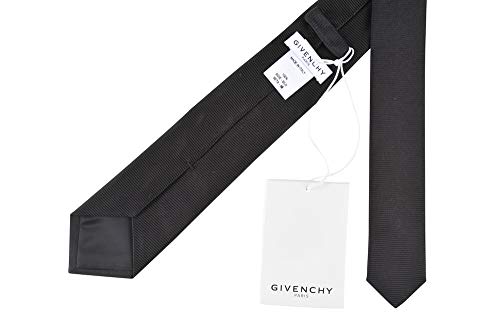 Givenchy Corbata para hombre, diseño a rayas, color negro