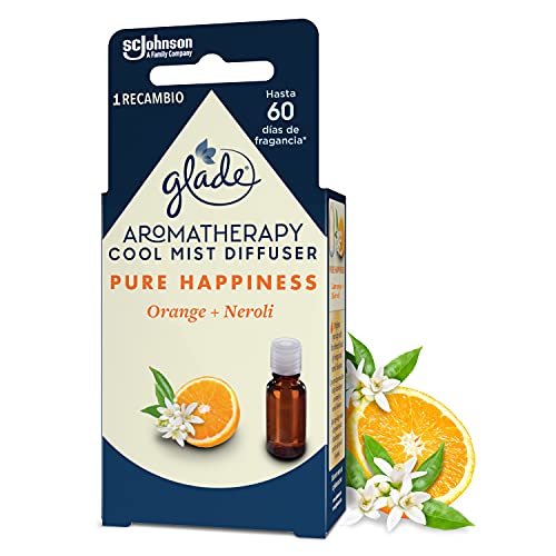 Glade Aromatherapy Difusor De Aceites Esenciales, Fragancia Pure Happiness, Recambio, color Incoloro