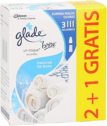 GLADE BY BRISE ambientador un toque frescor de ropa recambio 3 uds