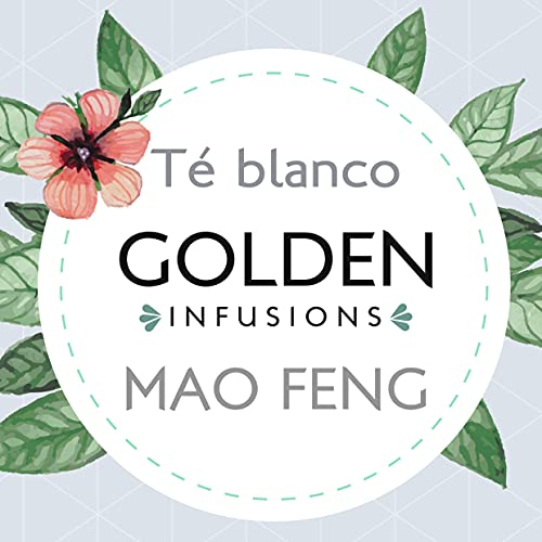 Golden Infusions - Té Blanco China Mao Feng - Lata de 100 g - Infusión a granel - Antioxidante - Mejora la Piel y Previene Arrugas - Vitamina C - Té Procedente de las Primeras Yemas de la Planta